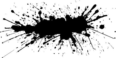 Poster - Ink brush splatter effect