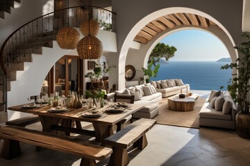 Wall Mural - Modern coastal home with ocean view