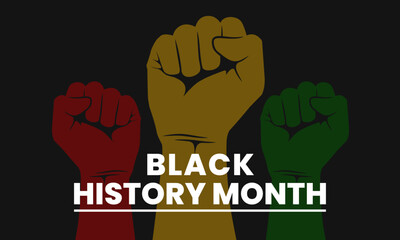 Wall Mural - Black history month. Celebrating African-American history. Black history month design template. Vector illustration