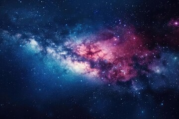 Wall Mural - starry night sky with galaxy and nebula