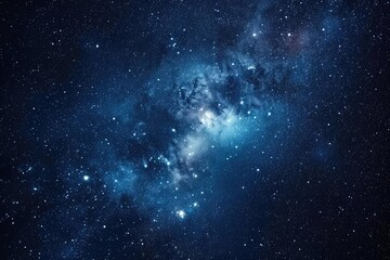 Wall Mural - starry night sky with galaxy and nebula