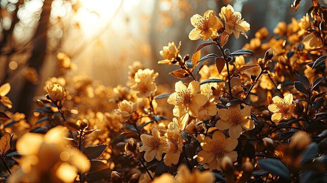Luxury Gold Nature Background Floral, Wallpaper Pictures, Background Hd