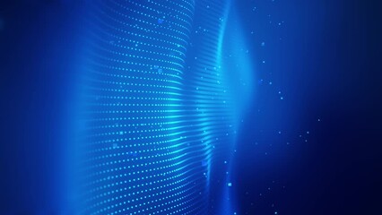 Cyberspace futuristic technology digital network binary matrix digital particles grid dot line background. Abstract motion particle science business corporate concept.