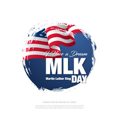 Wall Mural - martin luther king day banner layout design vector illustration