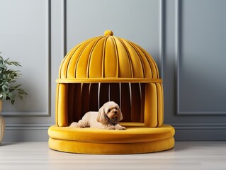 Cozy Pet Bed Mockup for Home and Pet Stores - AI Generated