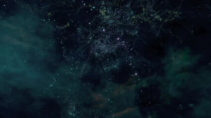 Wall Mural - Space 2451: Traveling through star fields in space (4K, 60fps, Loop).
