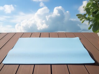 Sticker - Tranquil Yoga Mat Mockup for Wellness and Fitness - AI Generated