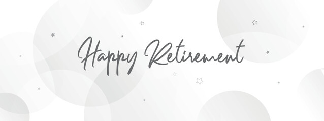 Wall Mural - happy retirement card on white background	