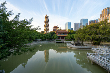 Wall Mural - Landscape Architecture and Pagoda of Xichan Temple, Fuzhou, China