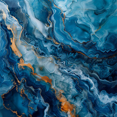 Wall Mural - Marble blue water background