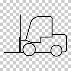 Wall Mural - Forklift transport icon, industry vehicle machine symbol, fork truck warehouse vector illustration