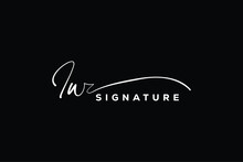 IW Initials Handwriting Signature Logo. IW Hand Drawn Calligraphy Lettering Vector. IW Letter Real Estate, Beauty, Photography Letter Logo Design.