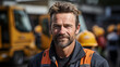 © lisssbetha - Portrait of a man builder in a helmet on the construction site, concept of civil engineering