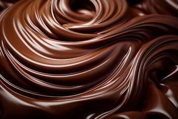 Poster - Chocolate - Rich, dark brown swirls in a luxurious abstract form.