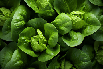 Poster - Lettuce - Layers of green in a crisp, leafy abstract pattern.