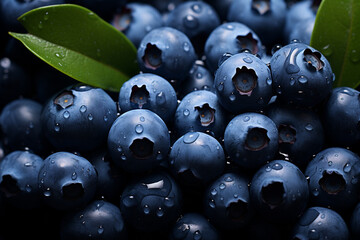 Poster - Blueberries - Small, deep blue abstract dots clustered in a bunch.