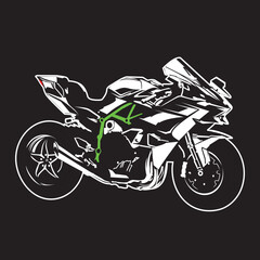 motor sport ninja h2 vector