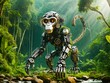 a monkey designed as a robot
