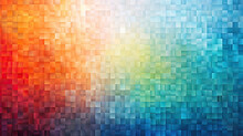 An Abstract Digital Mosaic With Pixelated Patterns And A Harmonious Blend Of Warm And Cool Hues Ai Generative