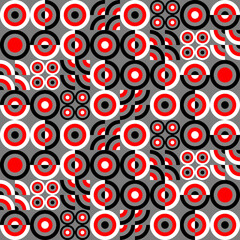 Poster - Abstract seamless geometric pattern. Geometric vector image. Retro polka dot.