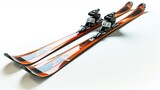 Two skis stacked on top of each other. Perfect for winter sports enthusiasts or ski equipment advertisements