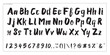 Alphabet Split Monogram, Split Letter Monogram, Alphabet Frame Font. Laser cut template. Initial monogram letters.