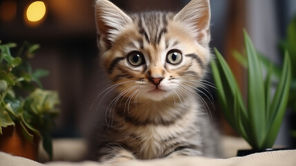  Close-up of an Adorable Kitten