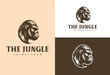 gorilla head logo illustration design vector