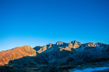 Wall Mural - Mountain landscape in autumn. Hiking The Pyrenees Mountains In Andorra