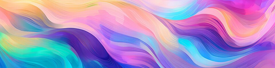 Wall Mural - vibrant multicolor wave background with copy space
