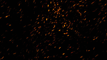 Wall Mural - burning ash background. sparks backdrop. flickering abstract particles