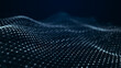 © Olena - Digital technology. Futuristic background of glowing particles in motion. Large amount of data. 3D rendering.