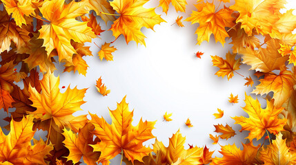 Sticker - autumn leaves background