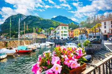 Wall Mural - Town of Menaggio on Como lake waterfront view