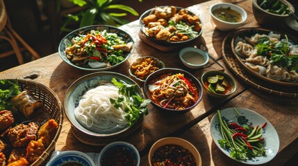 Wall Mural - Bun Cha Ha Noi, traditional Vietnamese food