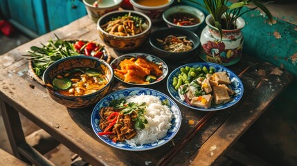 Wall Mural - Bun Cha Ha Noi, traditional Vietnamese food