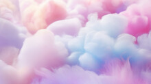 Colorful Background Concept With Colorful Cotton Candy In Soft Color For Background