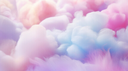 Wall Mural - colorful background concept with colorful cotton candy in soft color for background