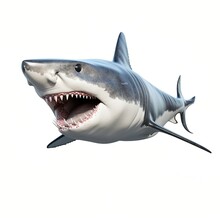 Great White Shark With Mouth Wide Open