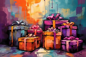 Canvas Print - Handmade Christmas Gifts - Generative AI