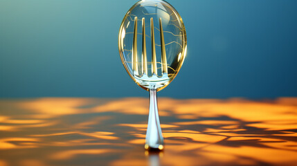 Sticker - egg on a fork