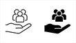 © NAPISAH - An inclusive workplace. Employee’s Protection Filled Outline icon set vector illustration.