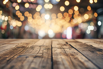 Wall Mural - Soft blur white bokeh for wood stage events