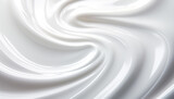 Fototapeta Perspektywa 3d - texture of white cream close-up. macro smear of cream.