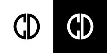 Vector Logo Cd Abstract Combination Of Circles