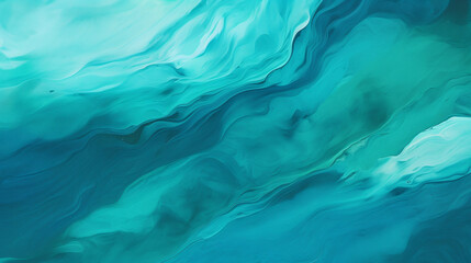 Wall Mural - Teal blue green gradient paint background with liquid fluid grunge texture