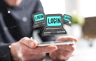 Wall Mural - concept of login