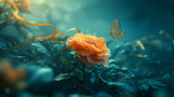 orange anemone flower