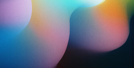 Wall Mural - 4k beautiful color gradient background with noise. abstract pastel holographic blurred grainy gradie