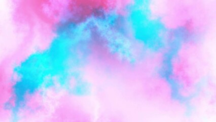 Aufkleber - Magic Unicorn sky looping footage 4k. Cloudy nebula background. Natural pastel colors.